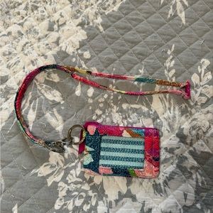 Vera Bradley Lanyard and Wallet